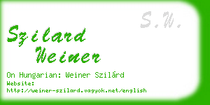 szilard weiner business card