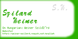 szilard weiner business card